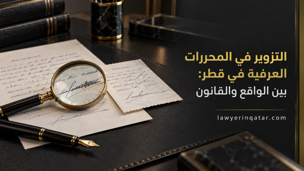 التزوير في المحررات العرفية في قطر: بين الواقع والقانون