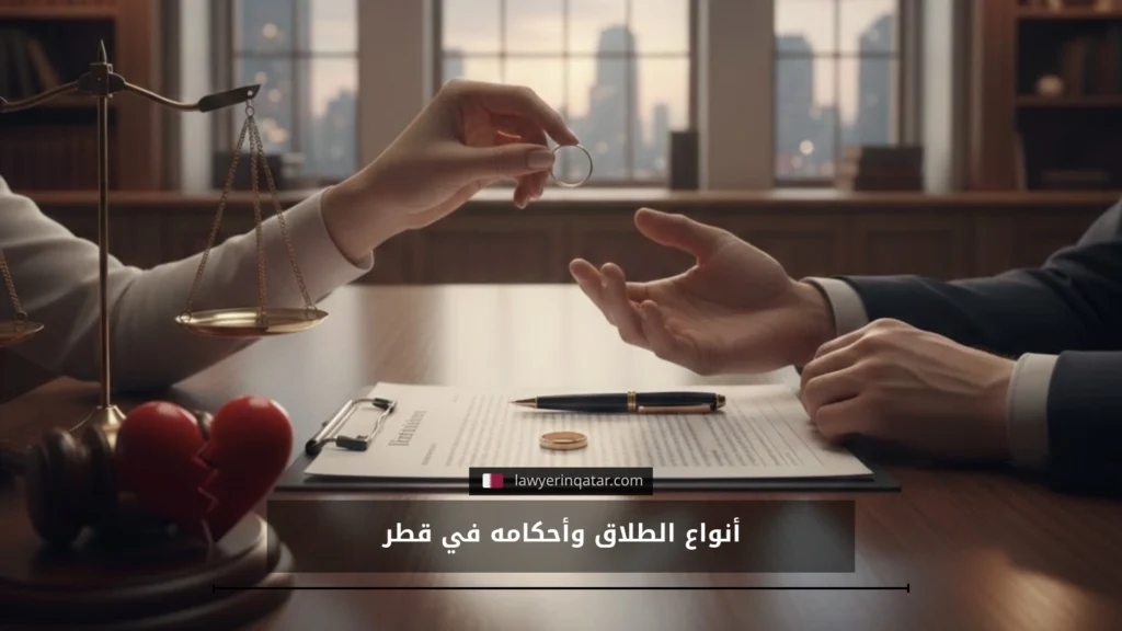 أنواع الطلاق وأحكامه في قطر وآثاره على النفقة والحضانة والحقوق المالية