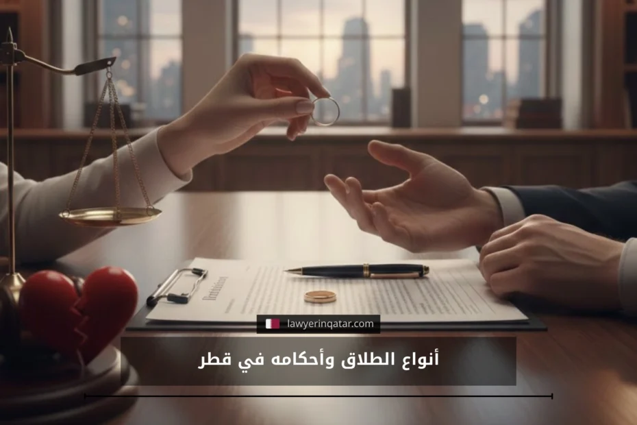 أنواع الطلاق وأحكامه في قطر وآثاره على النفقة والحضانة والحقوق المالية