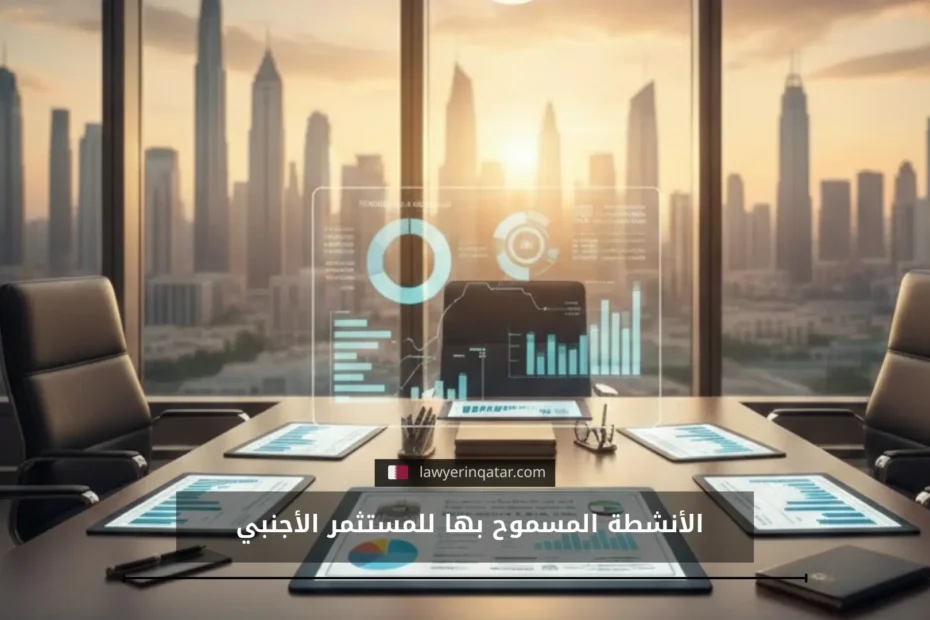 الأنشطة المسموح بها لمستثمر الأجنبي في قطر حسب مسار الترخيص
