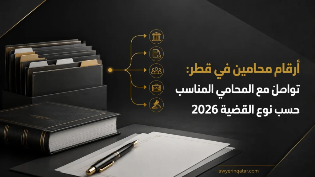 أرقام محامين في قطر: تواصل مع المحامي المناسب حسب نوع القضية 2026