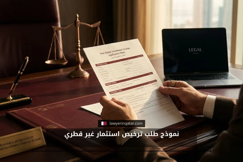 نموذجطلب ترخيص استثمار غير قطري والمستندات المطلوبة