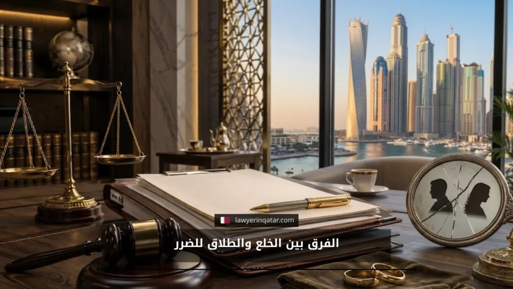 الفرق بين الخلع والطلاق للضرر في قطر