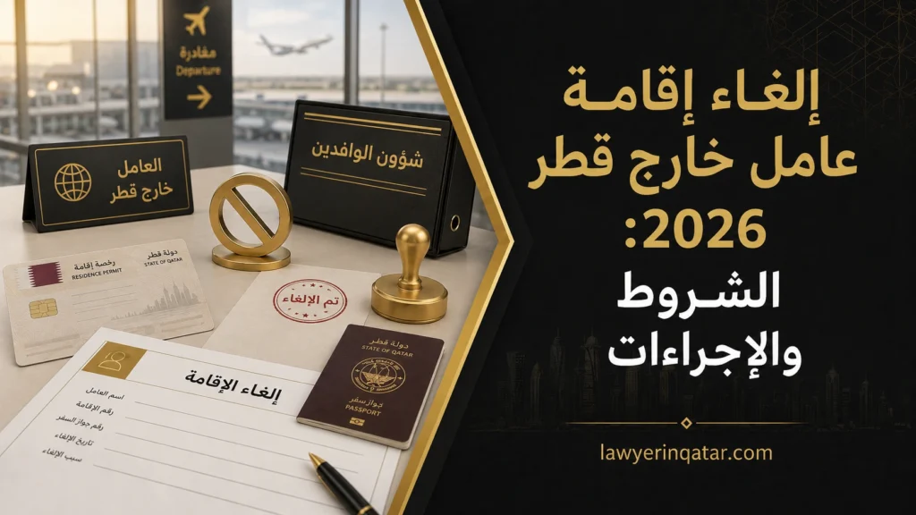 إلغاء إقامة عامل خارج قطر