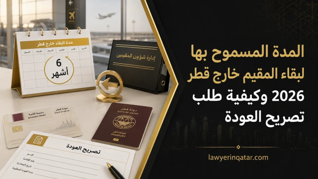 المدة المسموح بها لبقاء المقيم خارج قطر