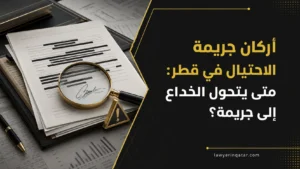أركان جريمة الاحتيال في قطر